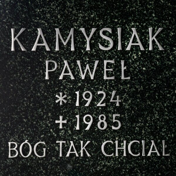 Czcionka Wąska ze stali nierdzewnej