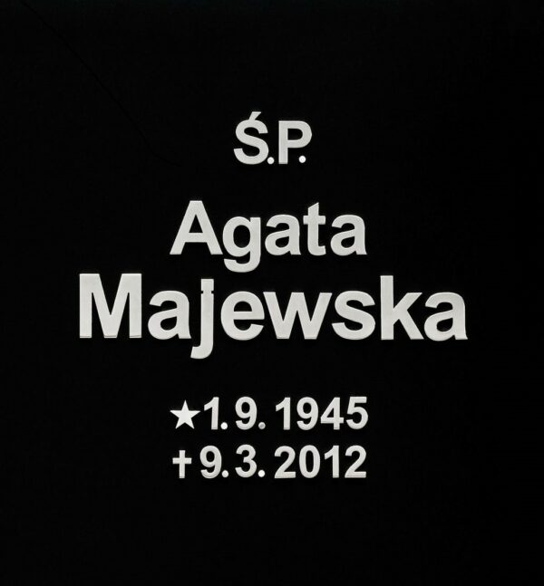 Czcionka Arial Bold litery ze stali nierdzewnej